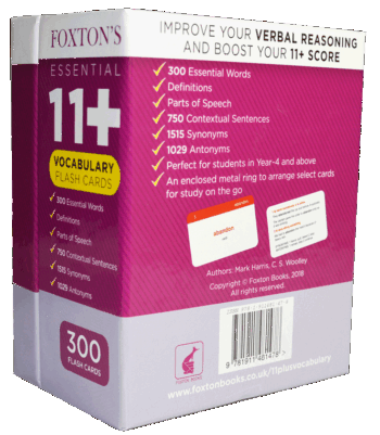 Foxton's 300 11 Plus Vocabulary Flash Cards with Synonyms & Antonyms - Image 2