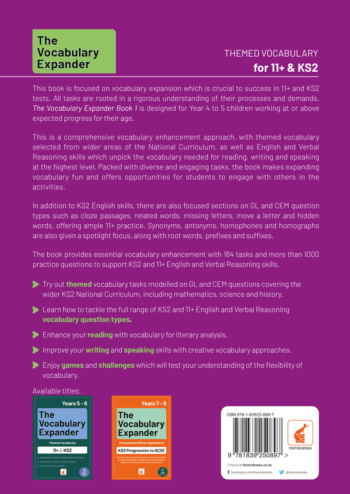 The Vocabulary Expander - Themed Vocabulary for 11+ & KS2 - Years 4 & 5 - Book 1 - Image 9