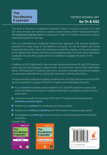 The Vocabulary Expander - Themed Vocabulary for 11+ & KS2 - Years 5 & 6 - Book 2 - Image 10