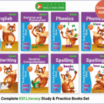 Complete KS1 Literacy Study and Practice Books Set for Ages 4-7 (Reception to Year 2)